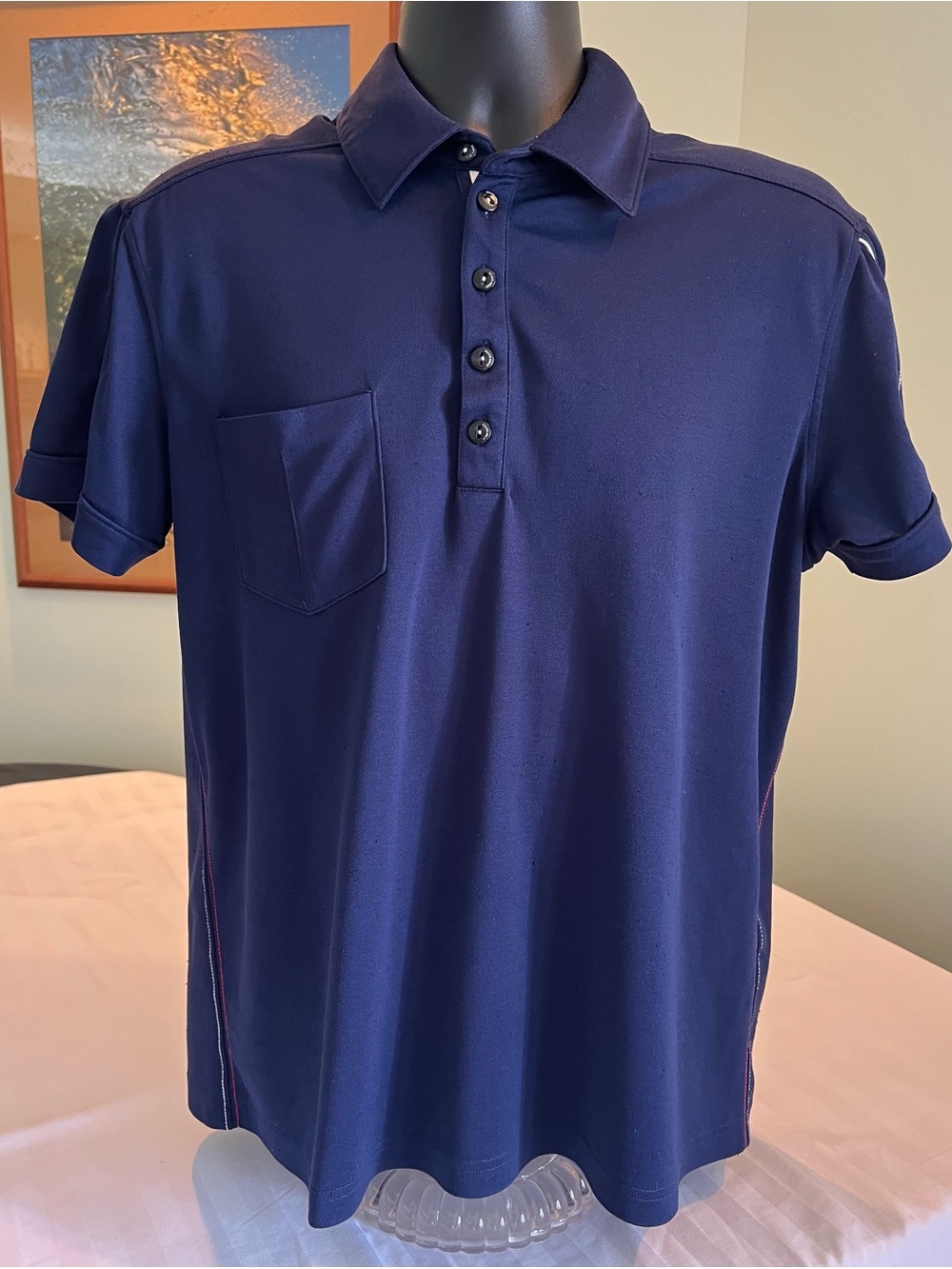 Galvin Green Polo Golf Short Sleeve Mens L Blue Comfort Technology Solid